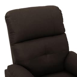image-vidaXL Massage Chair Dark Brown Fabric, Wood, Metal 28.7 x 35.4 x 39.4 in