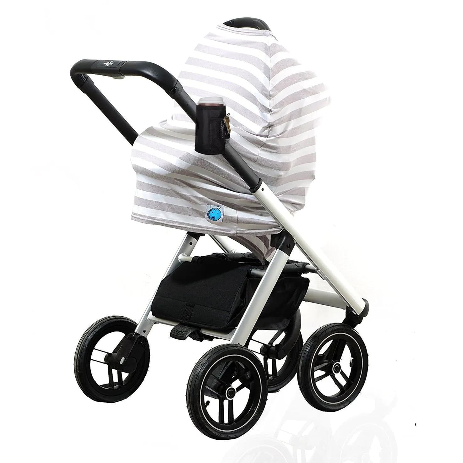 image-Stroller Umbrella Car Thermal Insulation Bag - Black 14x10cm Oxford Cloth