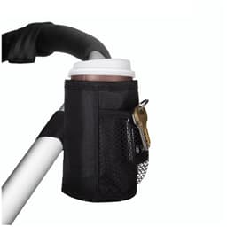image-Stroller Umbrella Car Thermal Insulation Bag - Black 14x10cm Oxford Cloth