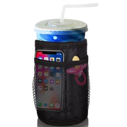 image-Stroller Umbrella Car Thermal Insulation Bag - Black 14x10cm Oxford Cloth