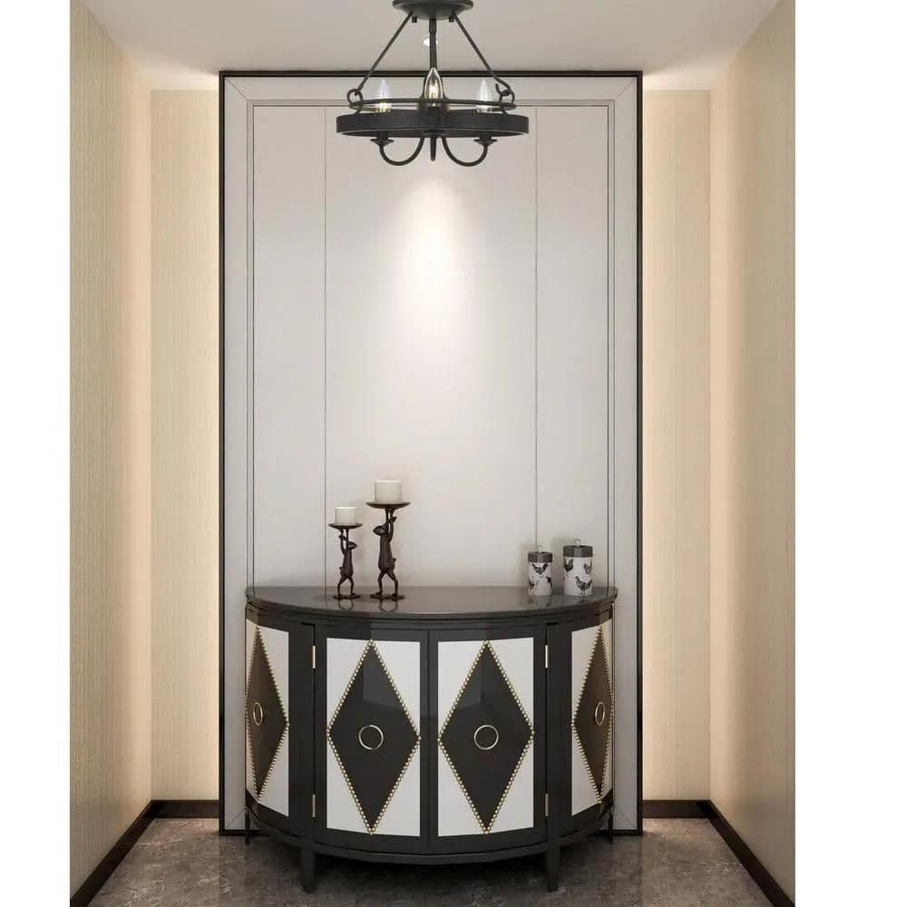 image-60W X 3 Helena Metal 2 In 1 Pendant/Semi Flush Mount Fixture