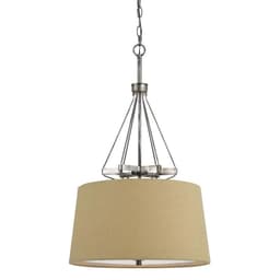image-60W X 3 Cresco Pendant W/Burlap Sh (Edison Bulbs Not Included)