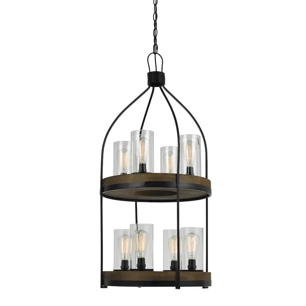 image-60W X 8 Chardon Metal/Wood Fixture(Edison Bulbs Not Included)