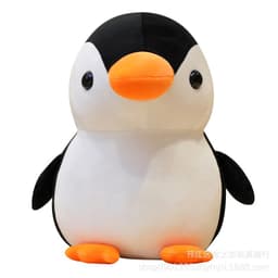 image-Penguin Plush Toy 45cm Gray Short Plush