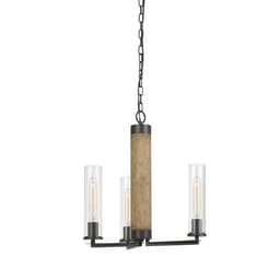 image-60W X 3 Silverton Metal/Wood 3 Light Chandelier