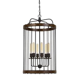 image-Cantania 60W X 6 Metal Pendant Fixture (Edison Bulbs Not Included)