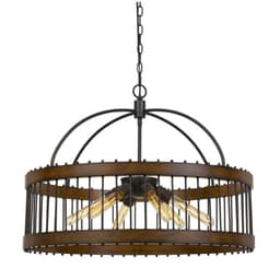 image-Cantania 60W X 6 Metal Pendant Fixture (Edison Bulbs Not Included)