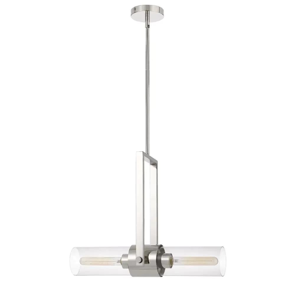 image-60W Redmond Metal Pendant With Clear Glass Shade