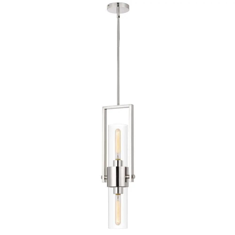 image-60W Redmond Metal Pendant With Clear Glass Shade
