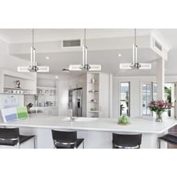 image-60W Redmond Metal Pendant With Clear Glass Shade