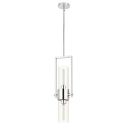 image-60W Redmond Metal Pendant With Clear Glass Shade