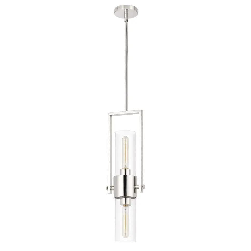 image-60W Redmond Metal Pendant With Clear Glass Shade