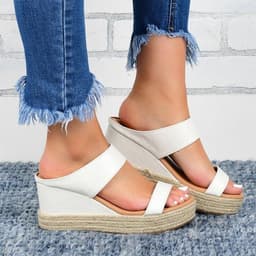 image-Women's 2020 Snake Pattern Sandals, High Heel Wedge 43