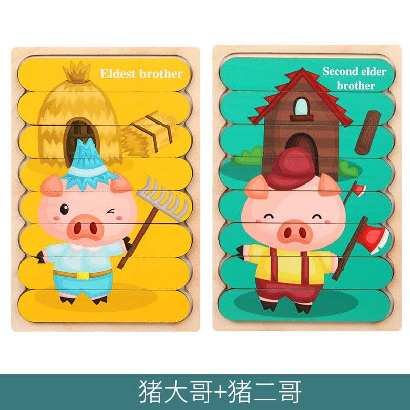 image-Mubei Wooden Puzzle - Mermaid Seahorse 18cm