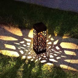 image-Cross-border outdoor lawn lights hollow lights waterproof lighting solar landscape lights outdoor park camping lawn lights