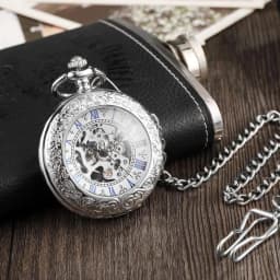 image-Pocket Watch Mechanical Gold Round 31mm