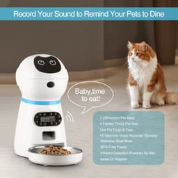 image-Pet automatic feeder pet feeder pet smart feeder stainless steel food pan manufacturer wholesale