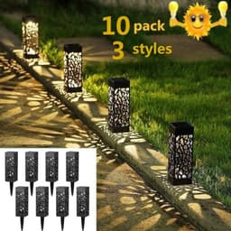 image-Cross-border outdoor lawn lights hollow lights waterproof lighting solar landscape lights outdoor park camping lawn lights