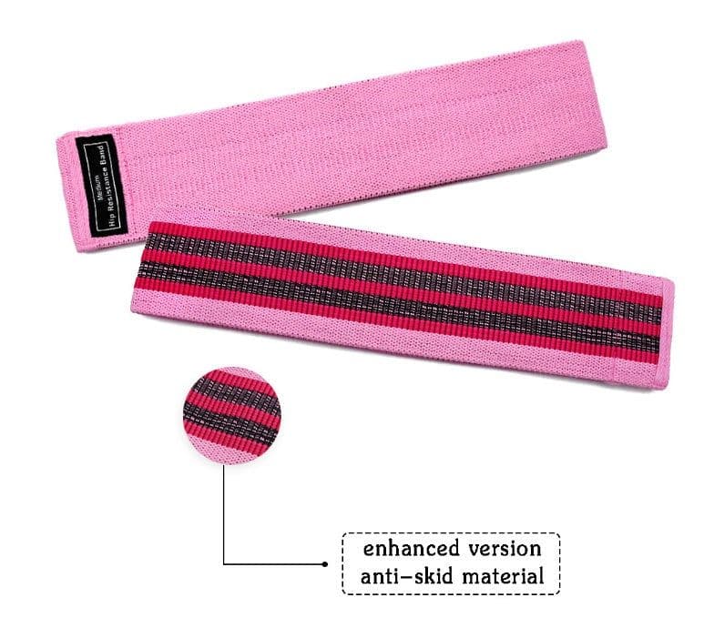 image-Resistance Band Elastic Hip Squat Fitness Circle - Latex Mesh