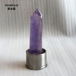 image-Natural Crystal Column Stone Quartz of Various Materials Magic wand heals energy stone point water cup bottel Ornament replace