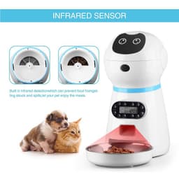 image-Pet automatic feeder pet feeder pet smart feeder stainless steel food pan manufacturer wholesale