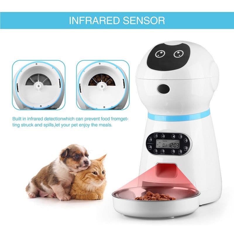 image-Pet automatic feeder pet feeder pet smart feeder stainless steel food pan manufacturer wholesale