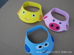 image-Wholesale Velcro Adjustable EVA Children Shampoo Cap Animal Cartoon Shampoo Cap Shower Cap 4mm Thick and Tasteless