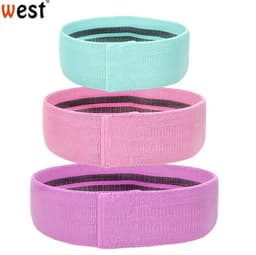 image-Resistance Band Elastic Hip Squat Fitness Circle - Latex Mesh