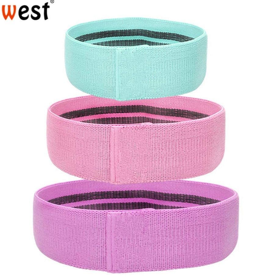 image-Resistance Band Elastic Hip Squat Fitness Circle - Latex Mesh
