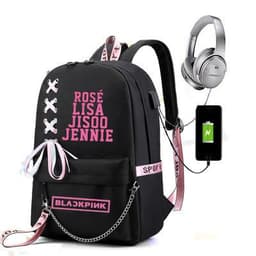 image-BLACKPINK Park Chae-young, LISA, Kim Ji-soo, the same starry sky backpack, school bag, backpack, Korean version, USB