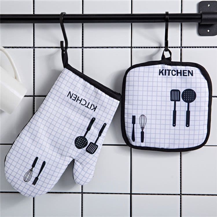 image-Baking Anti-scald BBQ Special High Temperature Resistant Microwave Oven Heat-resistant Gloves