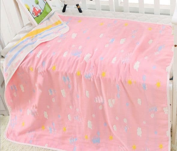 image-110 * 110cm baby bath towel cover blanket gauze children quilt quality baby children pure cotton 6 six layer gauze bath towel