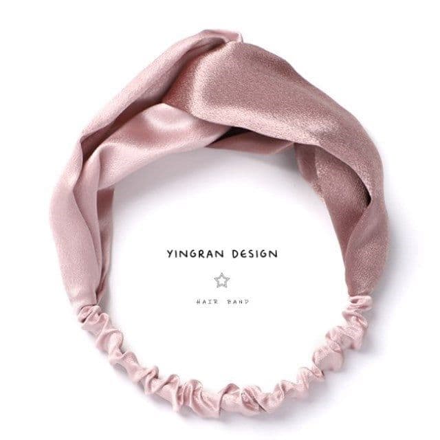 image-Korean spring and summer cross elastic headband chiffon silk headband ladies headband hair accessories sports face wash headwear wholesale