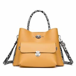 image-Two Pieces Snake Pattern Strap Messenger Bag