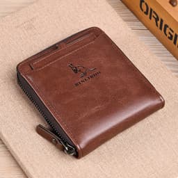 image-Binli Kangaroo Coin Purse - Anti-Theft Card Wallet - PU Leather - Zipper