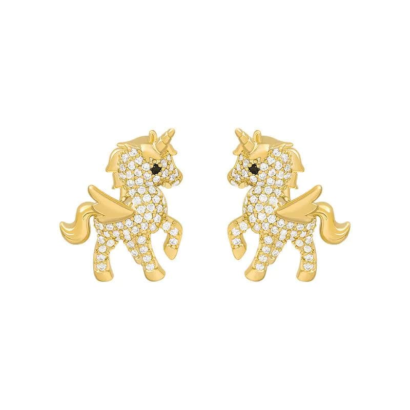 image-925 silver needle design sense pony earrings Korea Dongdaemun small fresh and cute earrings net red short earrings women