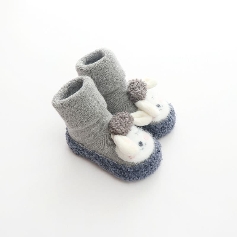 image-Liu Chengxing Baby Socks - Red Cartoon Mid-Calf