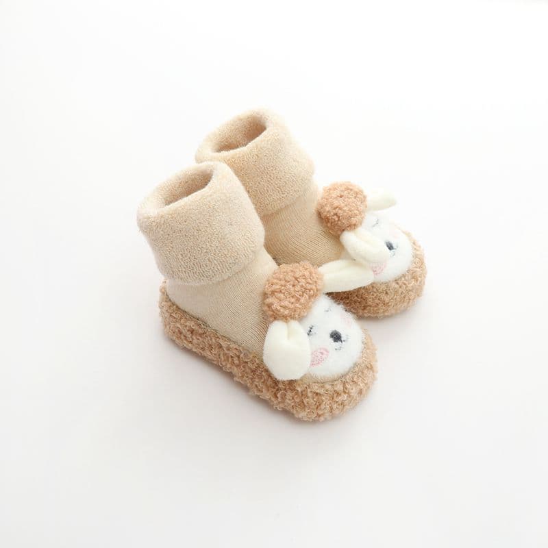 image-Liu Chengxing Baby Socks - Red Cartoon Mid-Calf