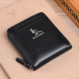 image-Binli Kangaroo Coin Purse - Anti-Theft Card Wallet - PU Leather - Zipper