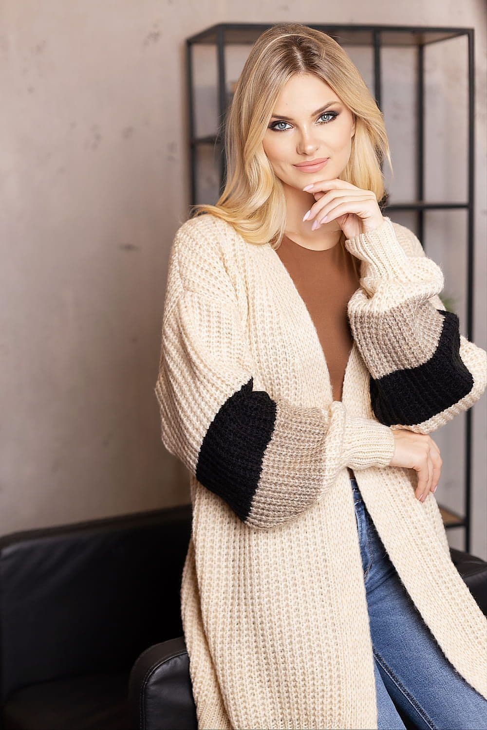 image-Cardigan PeeKaBoo