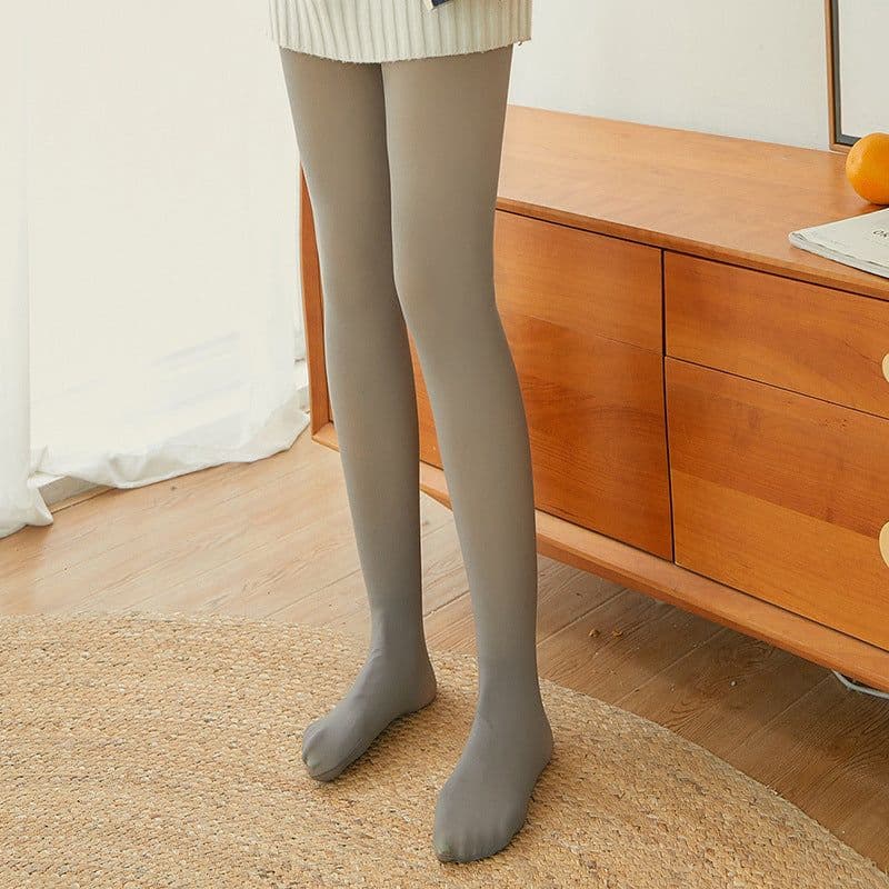 image-S205 Explosive Net Red Pants Stewardess Really Gray Skin-Through Pants Leggings Fake Skin-Through Pants Plus Velvet Outer Pants