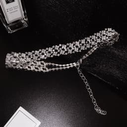 image-European and American simple full diamond necklace trend fashion exaggerated personality collarbone chain internet celebrity wholesale simple necklace female