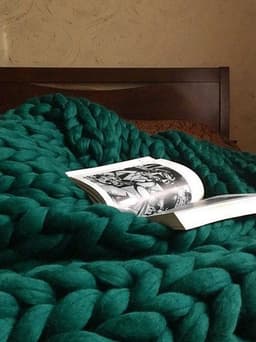 image-Nordic Thick Wool Blanket, Icelandic Knit, Newborn Photography Prop - 127x152cm
