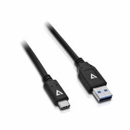 image-USB A to USB-C Cable V7 V7U3.1AC-1M-BLK-1N Black 1 m