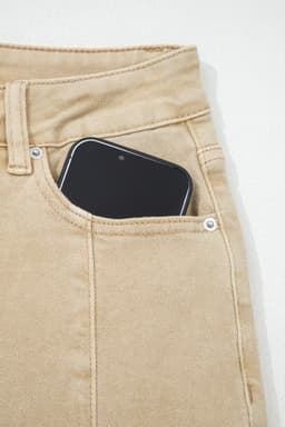 image-Apricot Wide Leg Cropped Jeans - Seamed
