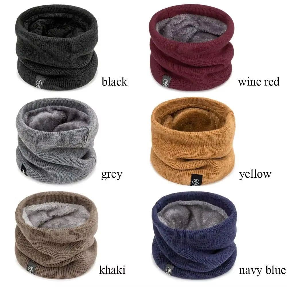 image-Fashion Soft Knitted Neck Warmer Sport Scarf Women Men Face Cover Winter Skating Running Warm Scarves Thick Cold-proof Collar