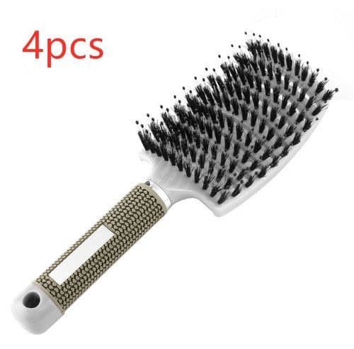 image-Bristle Hair Brush - Detangler Massage Comb