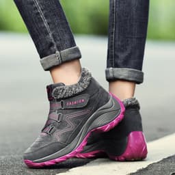 image-Hiking Shoes For Women Real Leather Non-Slip Outdoor Hiking Boots Trekking Shoes Waterproof Sport Sneakers Camping Sport Shoes