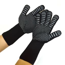 image-Fireproof BBQ Gloves - 800°F Heat Resistant Silicone
