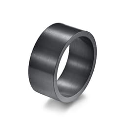 image-Titanium Steel Ring 10mm Matte Silver Size 12